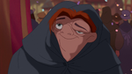 Quasimodo happy that Esmeralda was not frightened by his face