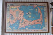 A map of Cape Cod inside the Cape Cod Village Greeting Place.