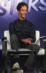 Danny Pudi speaks at the Misfits and Monsters panel at the 2018 Winter TCA Tour.