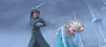 Hans preparing to kill Elsa...