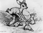 Bambi and friends by Marc Davis