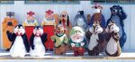 Kit Cloudkicker with the other characters including Baloo in his Jungle Book form.