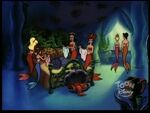 Attina, Alana, Adella, Aquata, Arista and Andrina in The Little Mermaid: The Animated Series