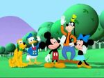 Donald and his friends in the pilot episode of Mickey Mouse Clubhouse