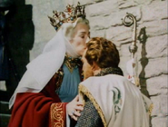 King Richard's mother kissing him good-bye for good luck