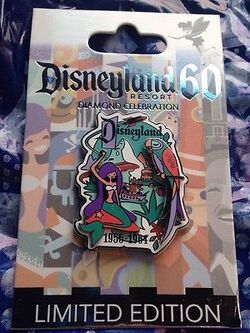 Disneyland 60th Anniversary Diamond Celebration Ariel The Little Mermaid  Mystery Pin