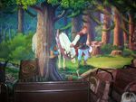The Prince in the mural at Snow White's Scary Adventures