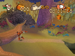 Tigger racing the clock, to gather the most honey, in the shortest time, in Tigger's Honey Hunt.