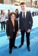Alexander Gould with Hayden Rolence (the new Nemo) at Finding Dory premiere.