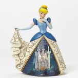 Midnight at the ball cinderella with castle dress figurine