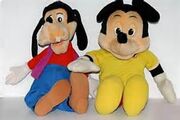 Talking mickey and goofy dolls