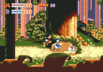 video game with goofy and donald duck