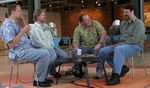 Joe Ranft talks to John Lasseter, Andrew Stanton, and Pete Docter about the legacy of Toy Story at Pixar in February 2005, just a few months before the car accident.