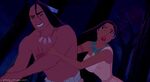 Pocahontas trying to stop Kocoum from attacking John