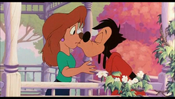 Max kisses Roxanne at the end of the movie.