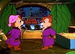 Chip 'n Dale on city nightlife: Chip: That's not for us. Dale: Yeah. Early to bed and early to rise. Chip: You said it.