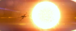 The destruction of Starkiller Base.