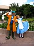 Mad Hatter with Alice at one of the Disney Parks