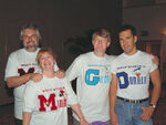 Bill Farmer with Wayne Allwine, Russi Taylor and Tony Anselmo