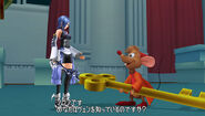 Jaq con Aqua en KIngdom Hearts: Birth by Sleep