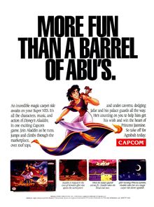 Disney's Aladdin - SNES Video Game - 1993 Promotional Advertisement