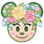 Flower Minnie emoji for Disney Emoji Blitz