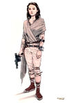 Final costume design for Rey.