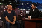 Vin Diesel visits Jimmy Kimmel Live in January 2017.