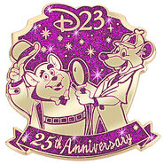 Basil of Baker Street and David Q. Dawson D23 25th Anniversary Badge