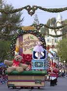 The Toy Soldiers behind the very first float of the Disney Christmas Fantasy Parade