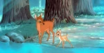 Bambi and his mother in a close up cameo in “No Hunting”.