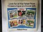 Back cover of 1980s Disney and Fisher Prices record and tape editions