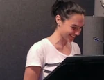 Gal Gadot behind the scenes of Ralph Breaks the Internet.