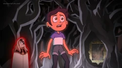 Belos revealing his true identity to Luz in his mind.