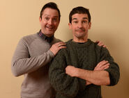 Robert Ben Garant with screenwriting collaborator Thomas Lennon posing for a portrait during the 2013 Sundance Film Festival.