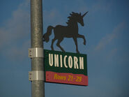 Unicorn parking sign