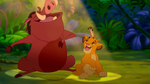 Simba with Timon and Pumbaa.