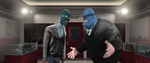Lucius and Bob argue after accidentally breaking into a jewelry store...