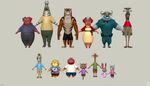 Zootopia character model line-up