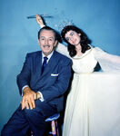 Annette funicello and Walt Disney pose for a promotional still