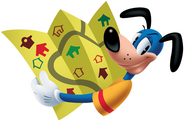 Flippy mostrando el mapa de Toontown.