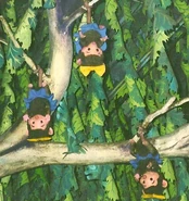 Pansy, Poppy, and Petunia in Disneyland's version of the Splash Mountain attraction. (1989-2023)