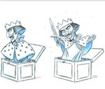 Concept of the Jack-in-the-Box as a King.