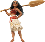 Moana standing with oar