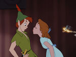 Peter and Wendy kiss