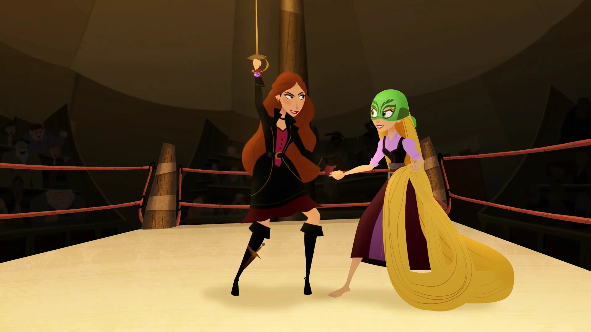 Қараңғы фонда қыздар эротикалық