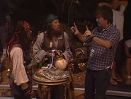 En el set de grabación de Pirates of the Caribbean: The Curse of the Black Pearl