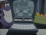Toaster and his gang reflected in the computer's screen