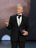 Michael Douglas speaks onstage during the 2018 Emmy Awards.