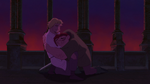 Phoebus being hugged by Quasimodo